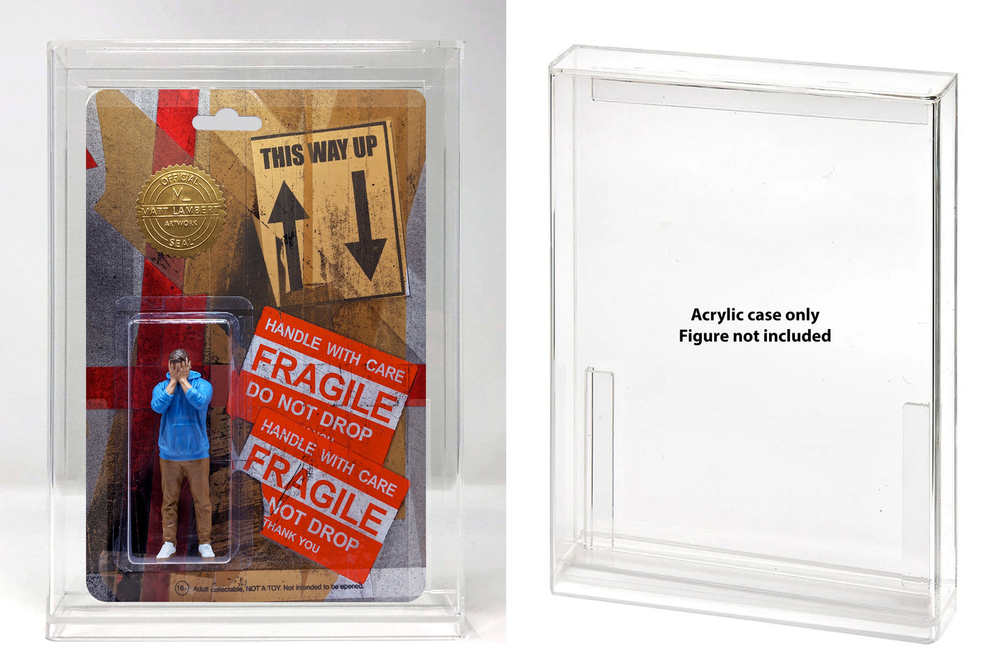 Display case for carded figurines